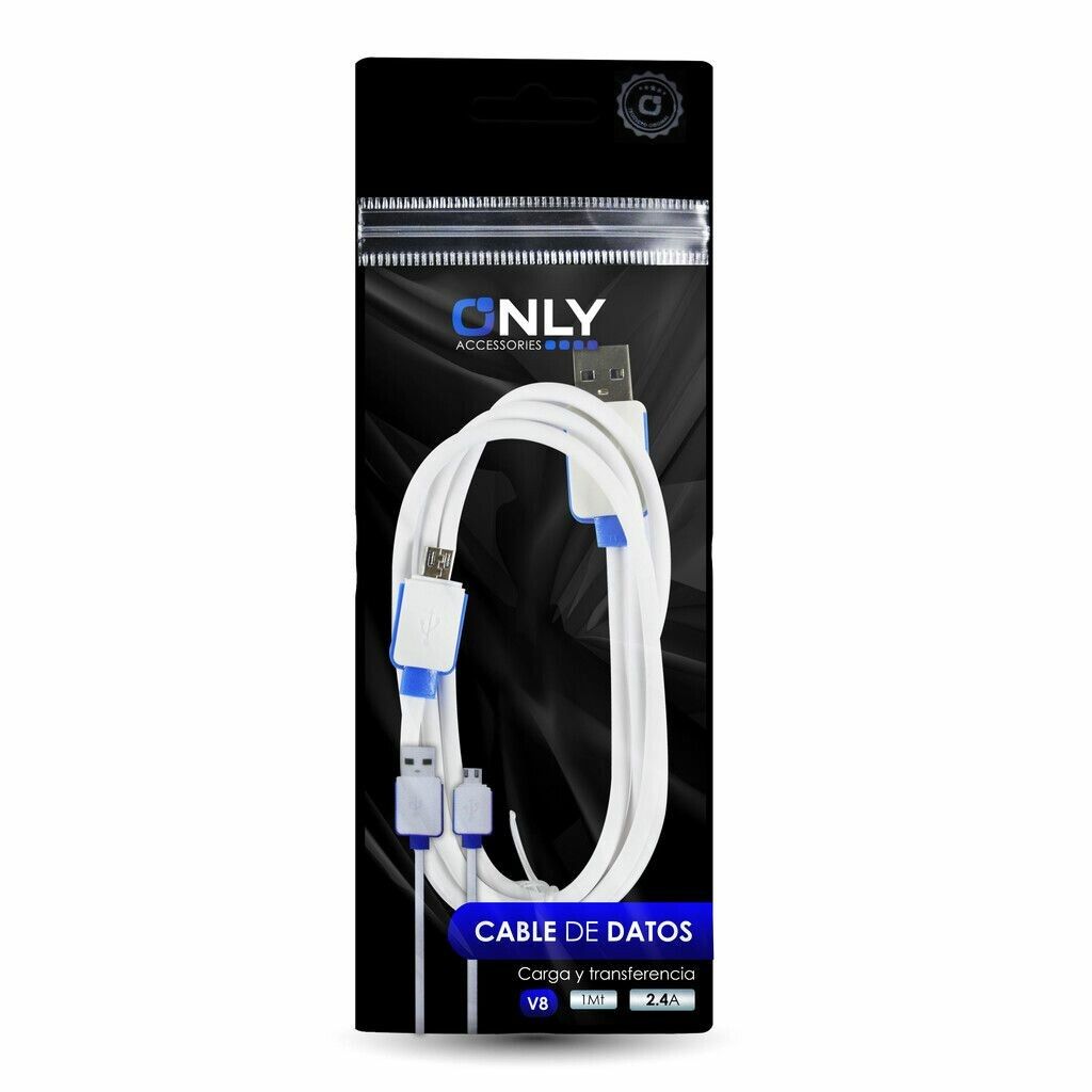 Cable USB Only ECO Liso Micro USB 1.5A MOD 24 Blanco - Imagen de 2