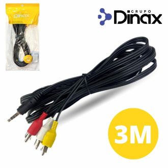 Cable Dinax 3 RCA Audio y Video a 3,5 plug 3M