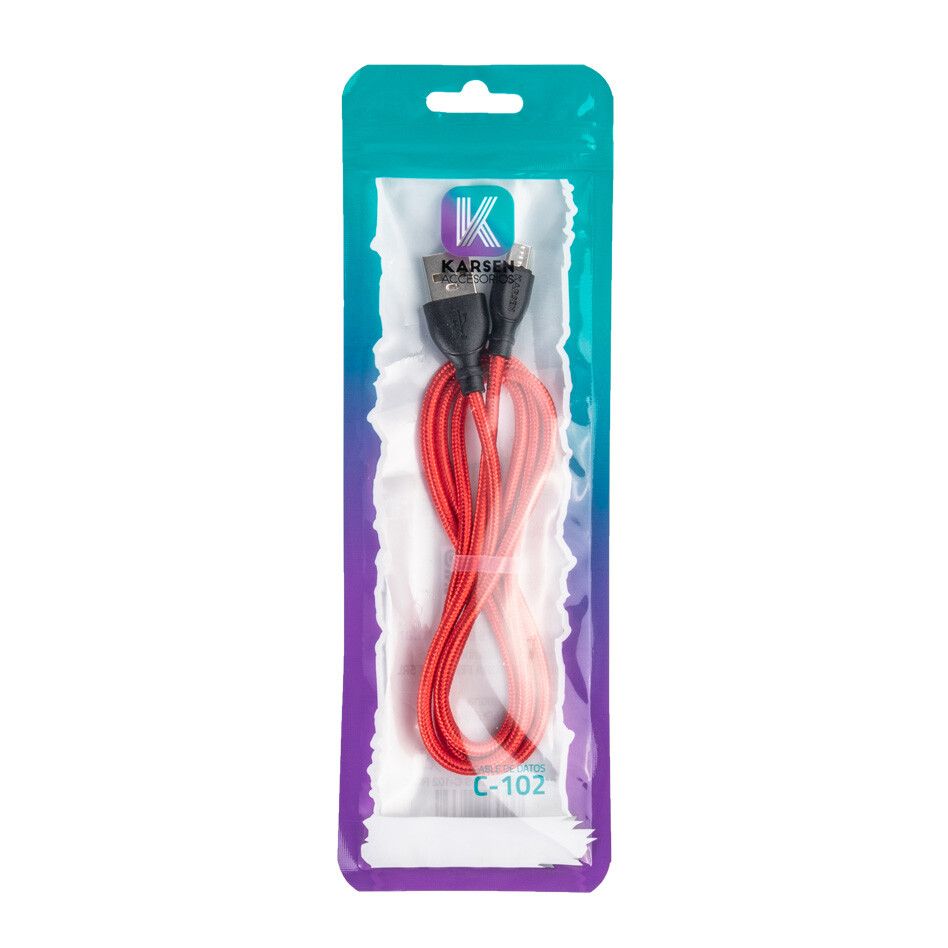 Cable datos Karsen C-102 V8 Rojo