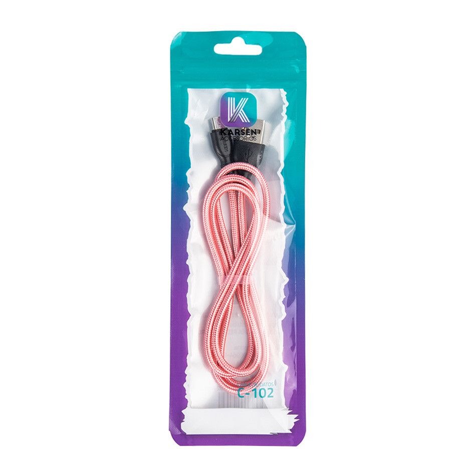 Cable datos Karsen C-102 V8 Rosa