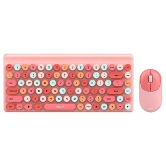 Teclado + Mouse Inalambrico Noga S5700 Rosa