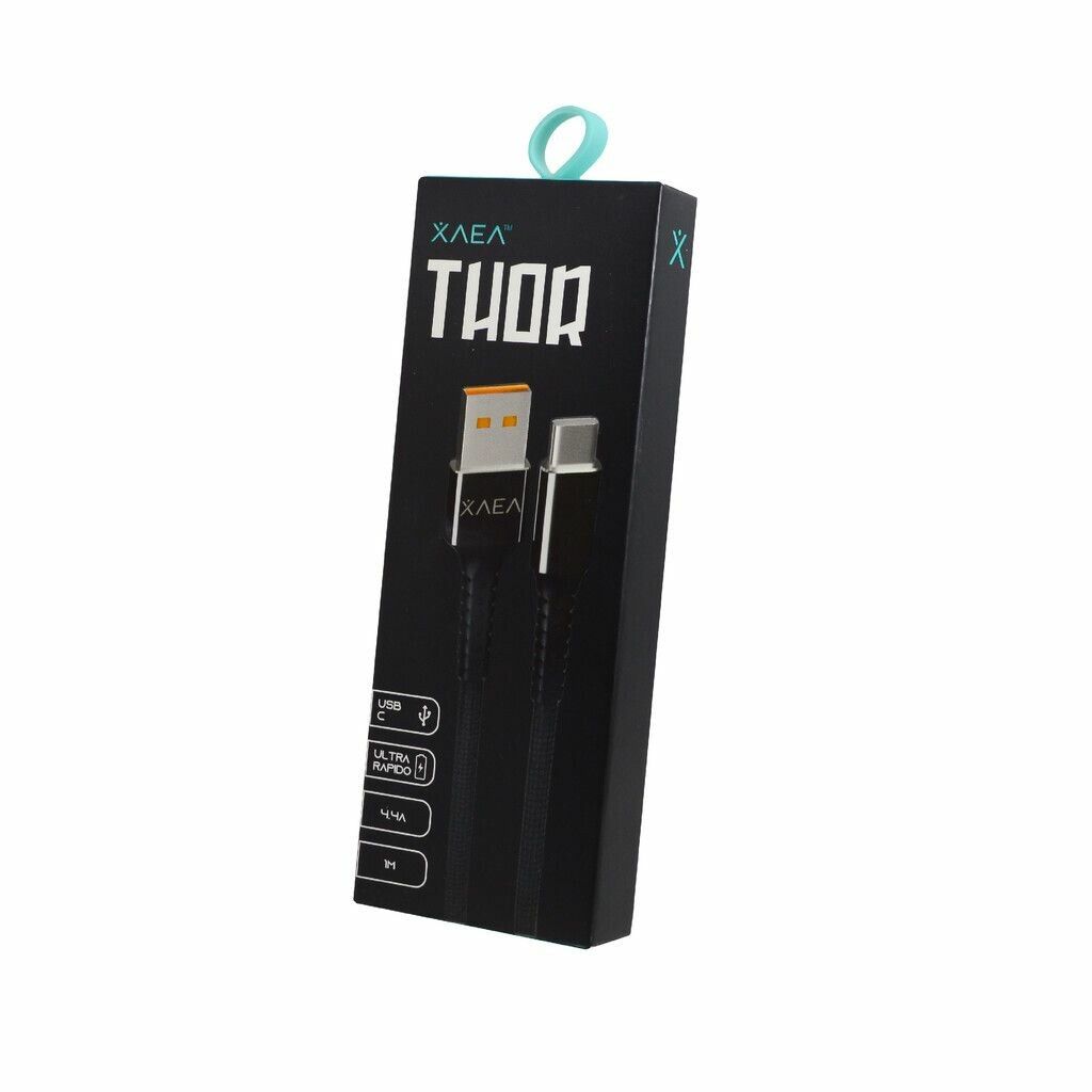 Cable USB XAEA Thor Tipo C 4.4A Negro