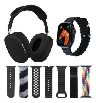 Smartwatch + Auricular Vincha BTH + 7 Mallas P9