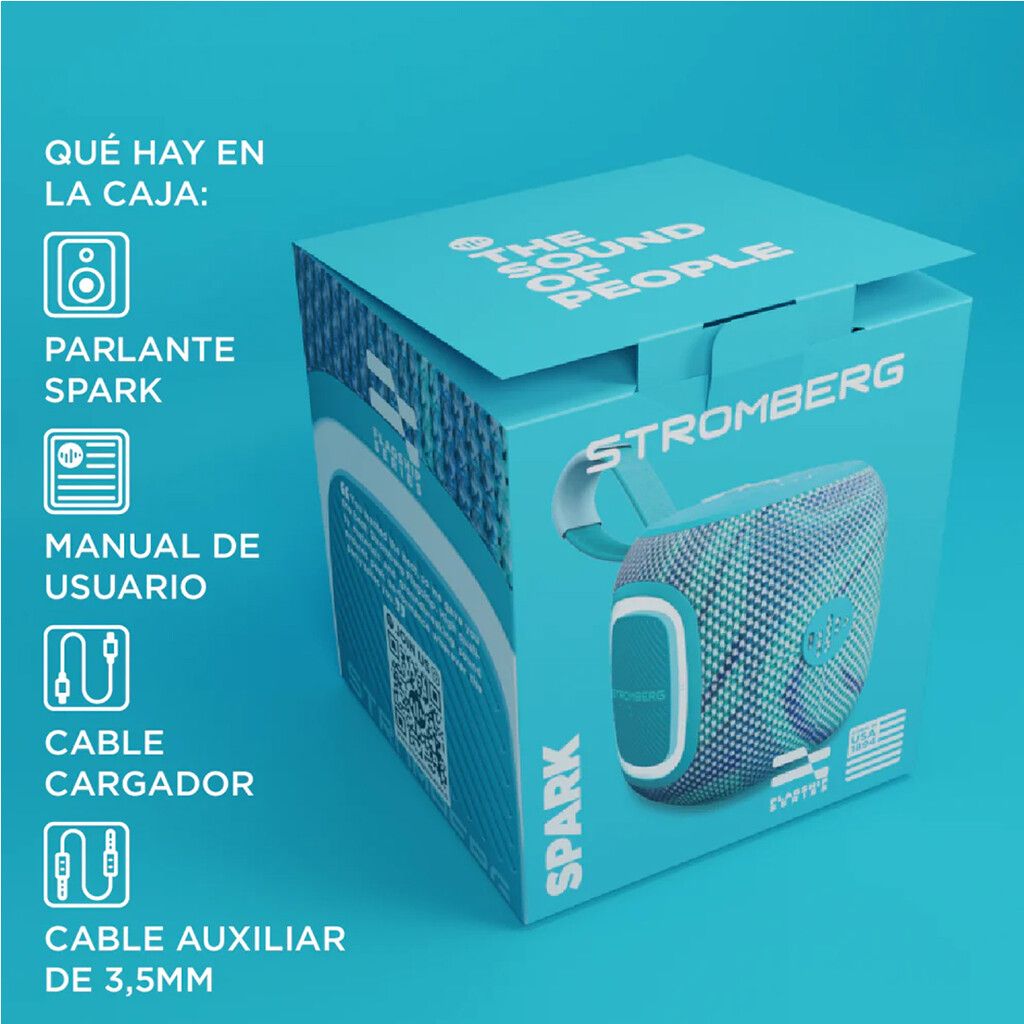 Parlante Stromberg BTH Spark 2,25'' Verde y Azul - Imagen de 4