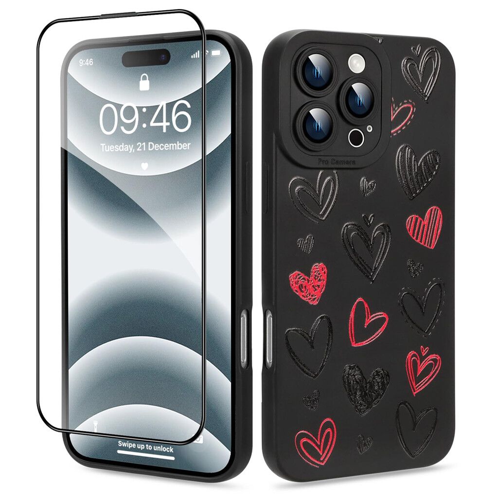 TPU Silicona Heart Iphone 16 Pro - Imagen de 3