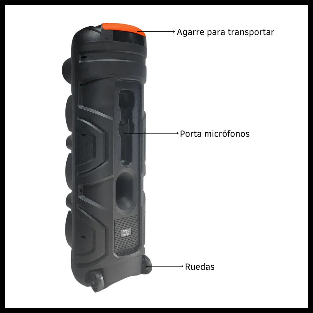 Parlante Bluetooth con microfono Dinax DX-PARBLU23 - Imagen de 2