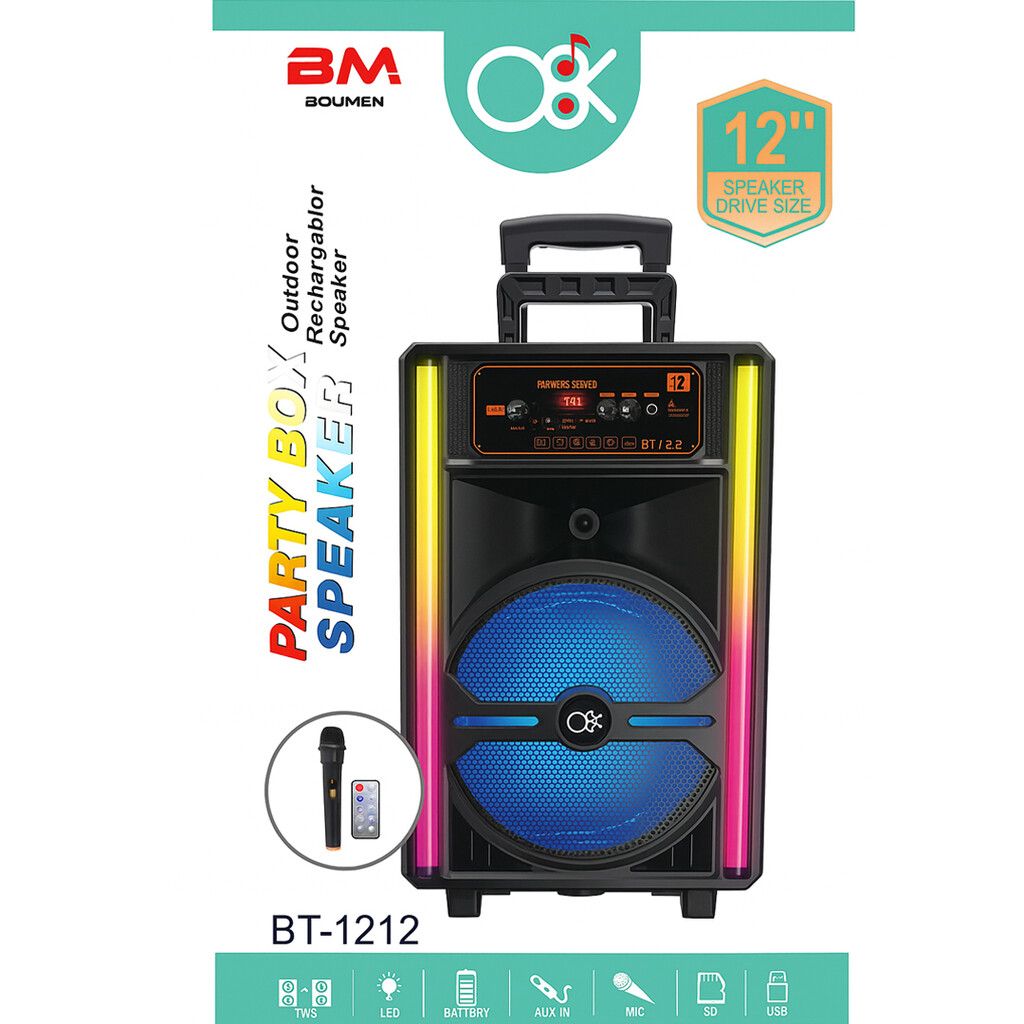 Parlante BTH Boumen 12'' BT-1212 - Imagen de 2