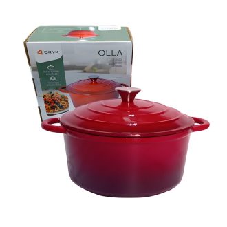 Olla de Hierro Fundido Oryx Rojo OR-CK500C