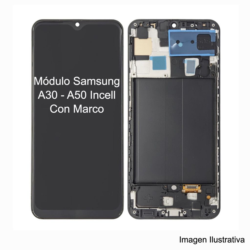 Modulo Samsung A30 - A50 Incell-Silver C/ Marco R-Tech