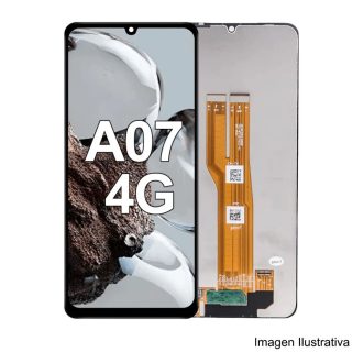 Modulo Samsung A07 4G Original Premium C/ Marco Negro