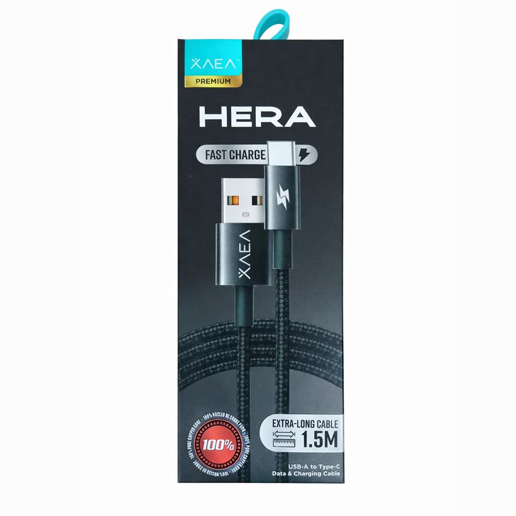 Cable USB XAEA Hera Tipo C MODX-101C Negro
