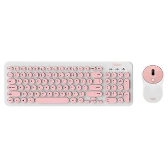 Teclado + Mouse Inalambrico Noga S5600 Rosa