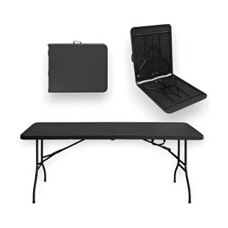 Mesa Plegable CL-180D 1,80m Negra