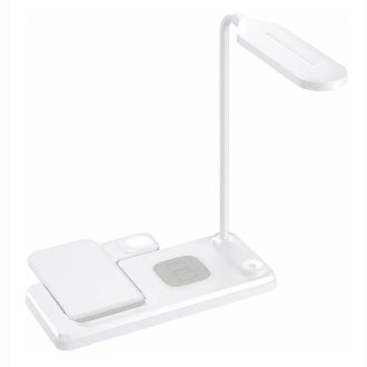 Lámpara de Escritorio 4 en 1 C/ Carga Inalámbrica Zentra Light Blanca