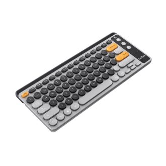 Teclado Inalámbrico BTH Noga NKB-Q30 C/ soporte Gris-Negro