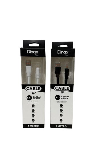 Cable Dinax Iphone 5.1A DX-1MCABIP Negro/Blanco