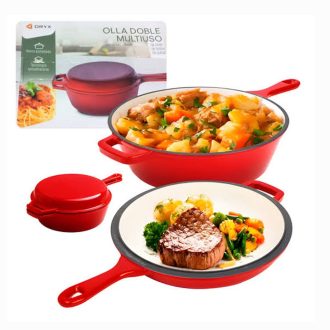 Olla Oryx Doble Multiuso OR-CK400 Rojo
